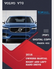 VOLVO V70 2016 OWNERS MANUAL RHD&LHD